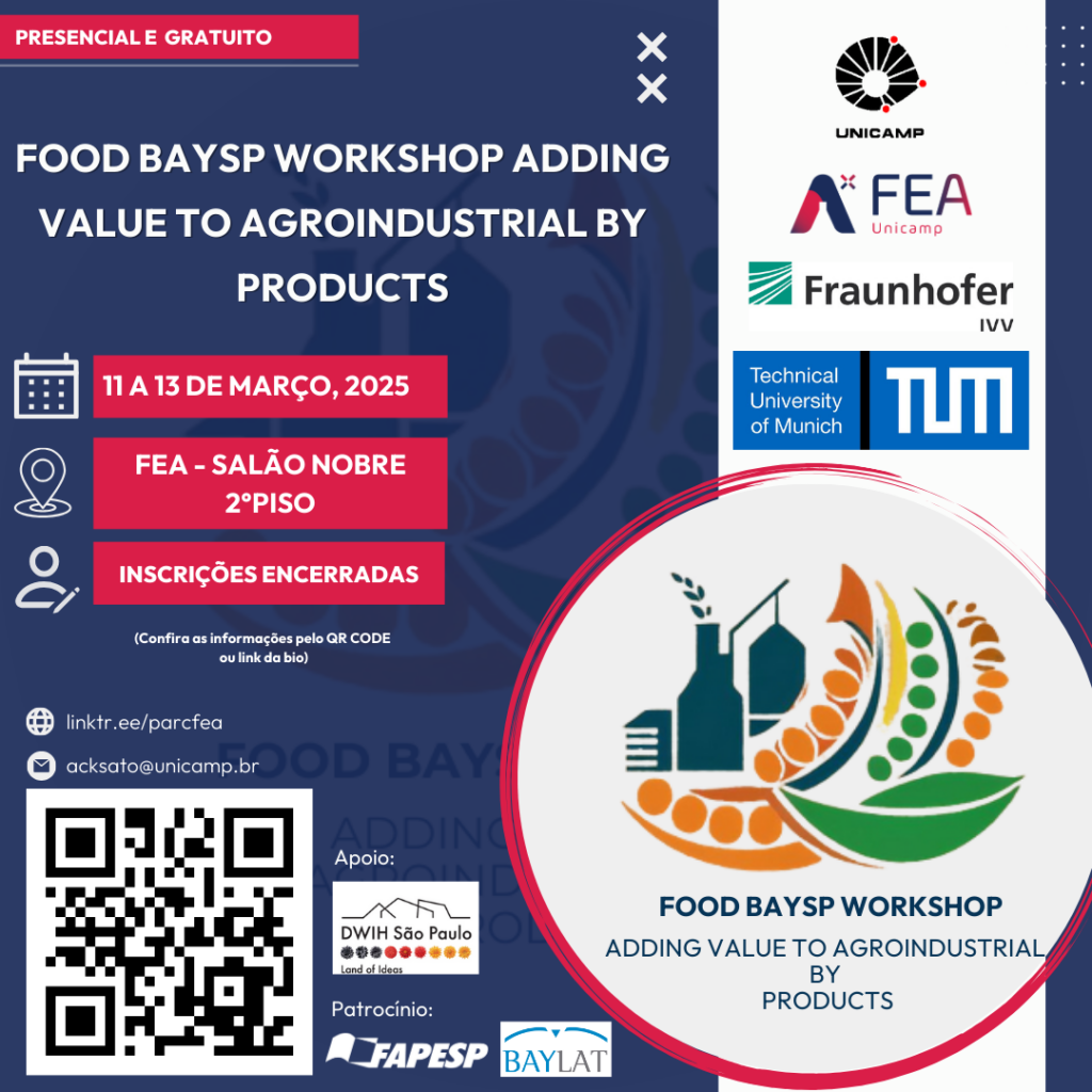 Evento: Food BAYSP Workshop - Adding Value to Agroindustrial By-Products 